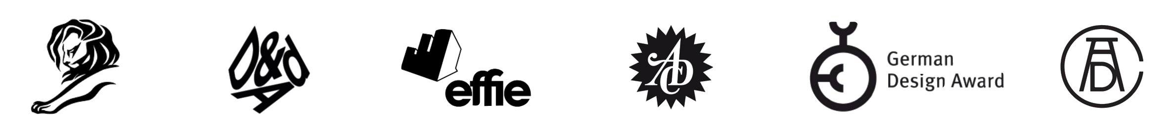 Awards von Andreas Geyer, Cannes Lyon, D&AD, effie, ADC Germany, German Design Award, ADC International