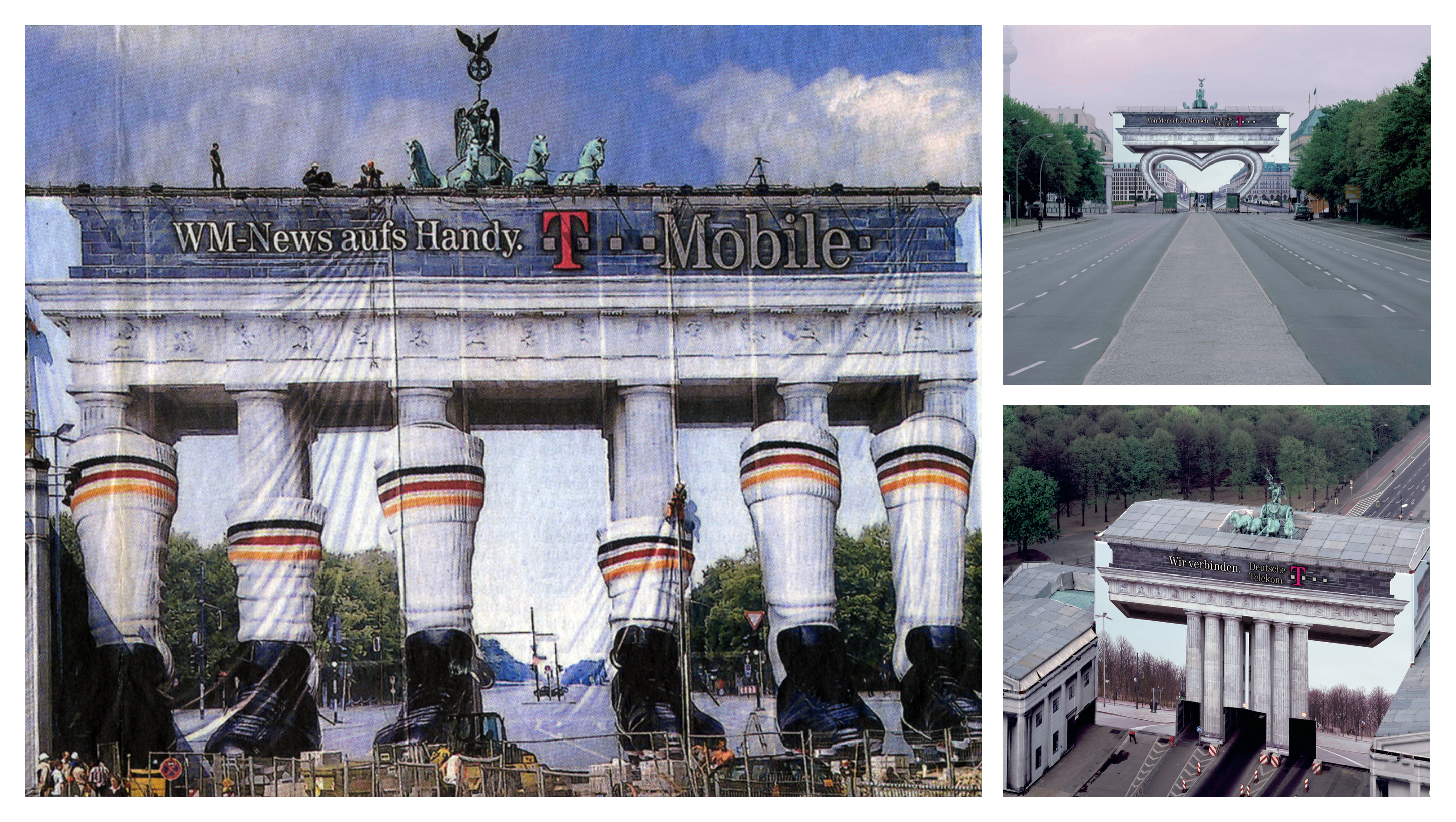 Telekom campagne am Brandenburger Tor
